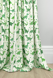 Dino Land, Lush Green - Made to Measure Curtains